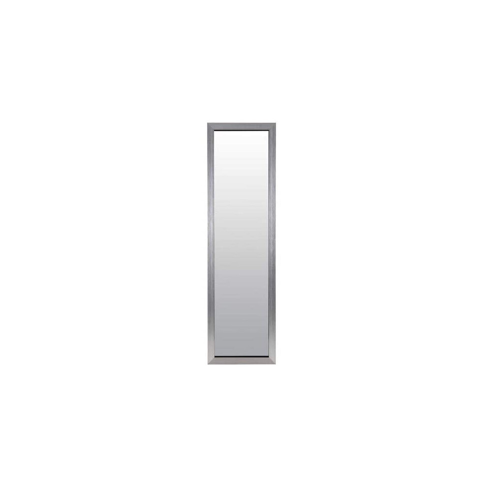 MirrorOutlet Large Silver Contempory Design Big Dress Wall Mirror 4Ft2X 1Ft2 127cm X 36cm, Wood, 61x51