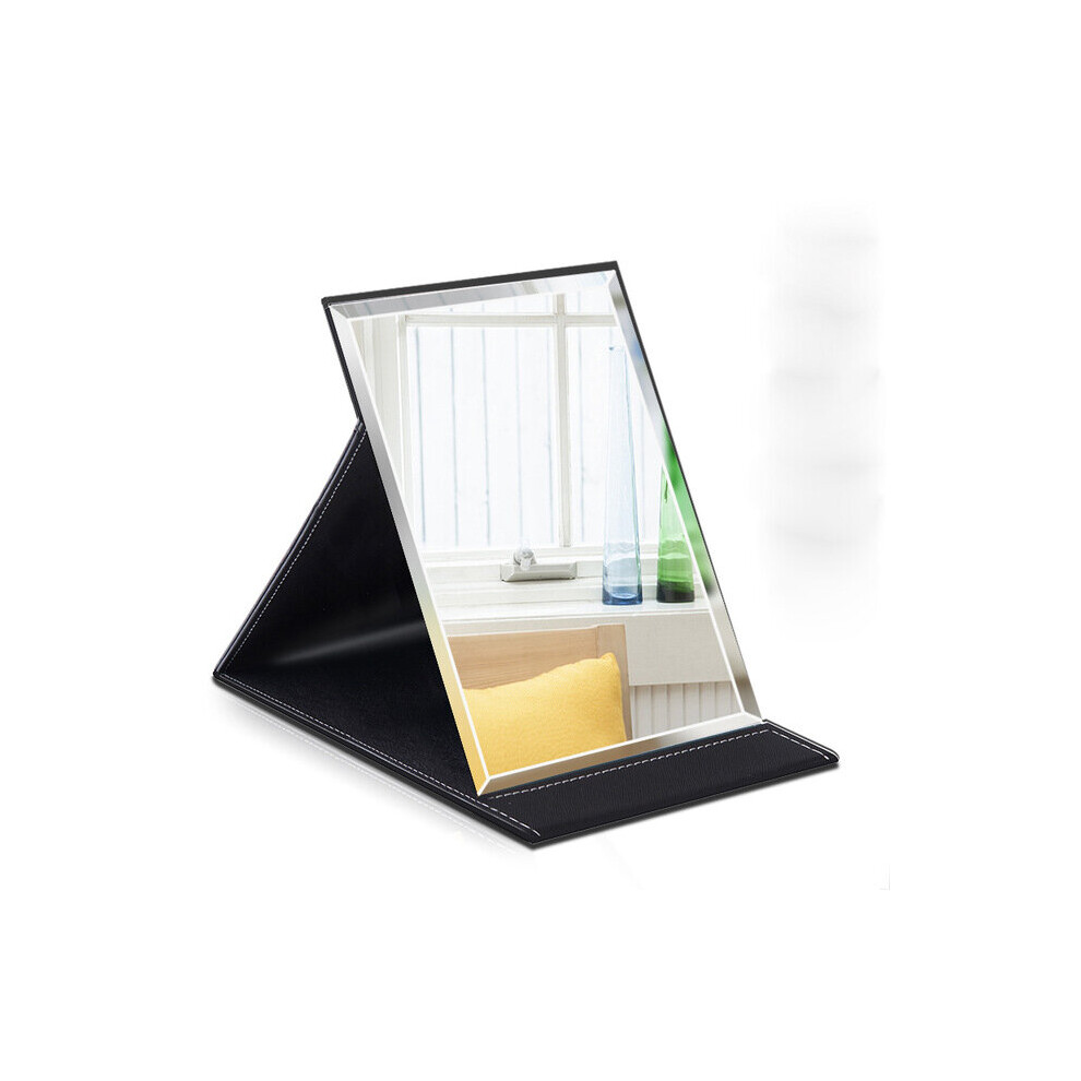 Mirrors Folding HD PU Leather Makeup Mirror Ladies Portable Desktop Office Dormitory Folding Portable Pocket Mirror