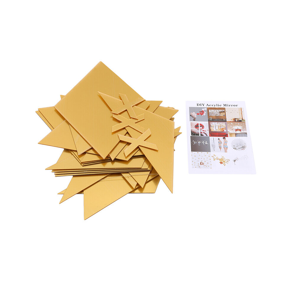Modern DIY 3D Stickers Mirror Sticker Home Living Room Decoration Alloy Acrylic Mirror