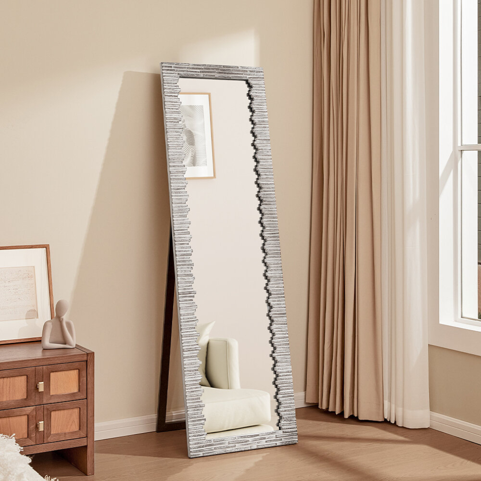 Modern Grey Full-Length Floor Mirror
