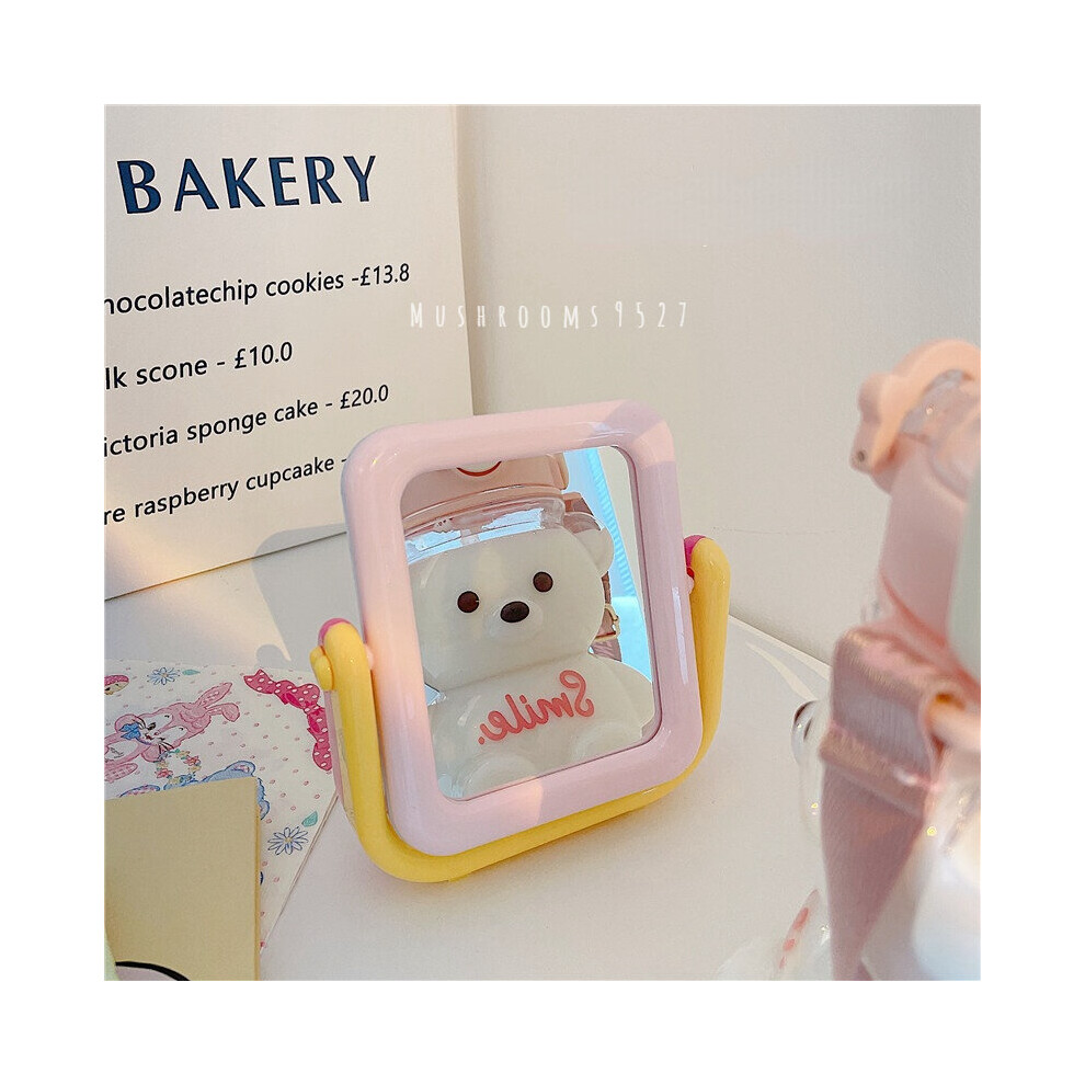 Mushrooms 9527 colorful macaroon double-sided mirror makeup mirror student dormitory portable desktop mirror - Image 2