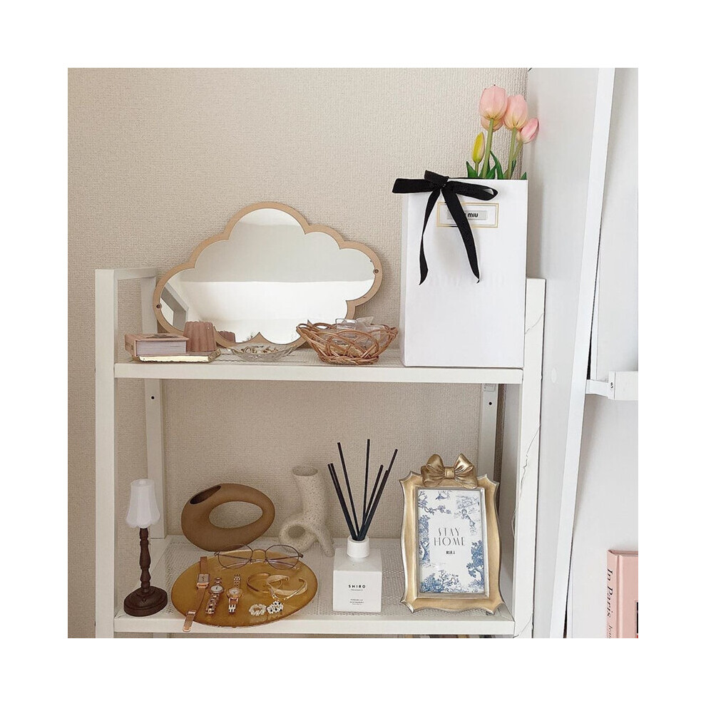 Nordic Cloud Wood Make-Up Decorative Mirror Glass Living Room Vintage Wall Mirror Room Desktop Stickers Hanging Mirror - Image 6