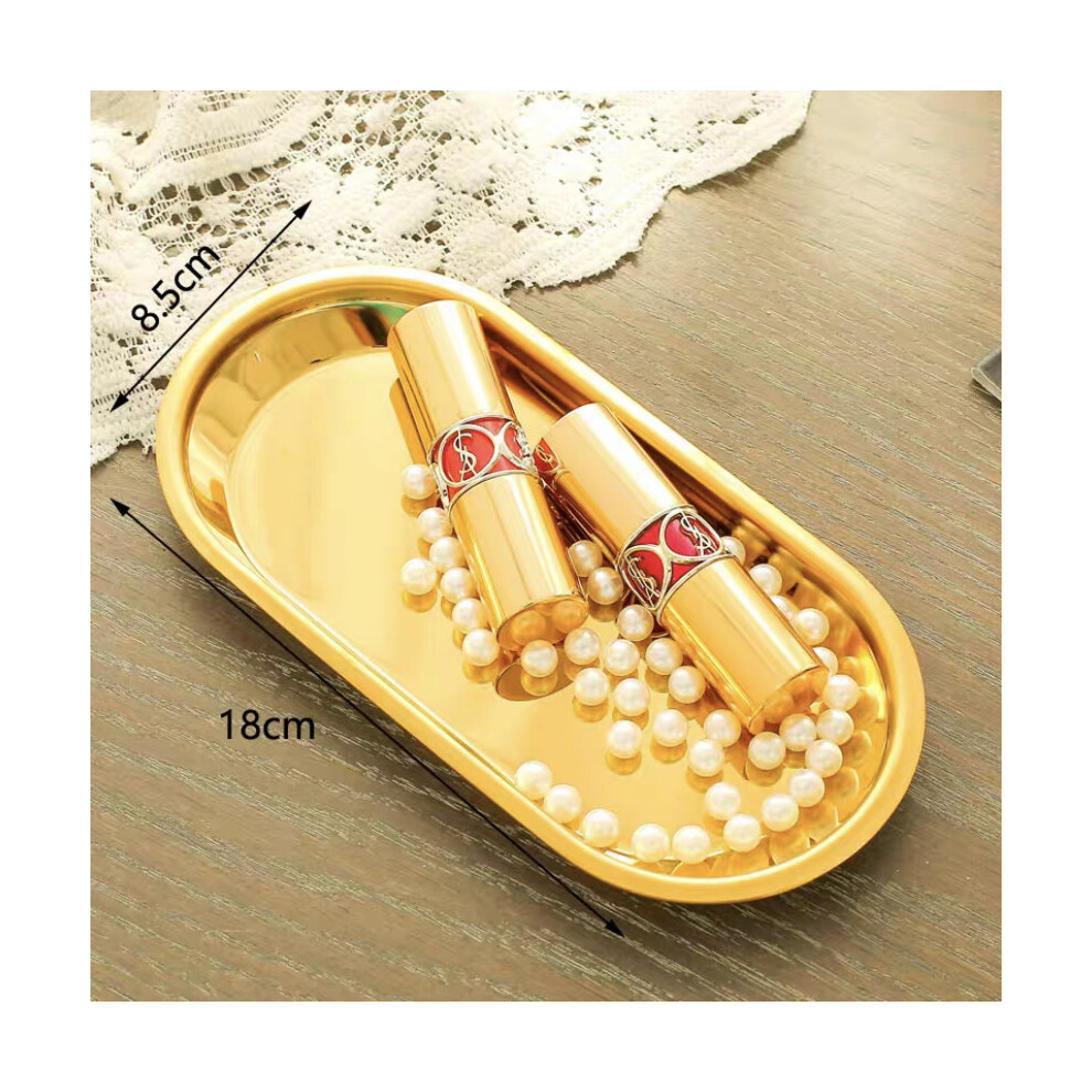 Nordic Makeup Mirror Edge Princess HD Mirror with Jewelry Tray Single Surface Retro Dresser Beauty Mirror Home Decoration