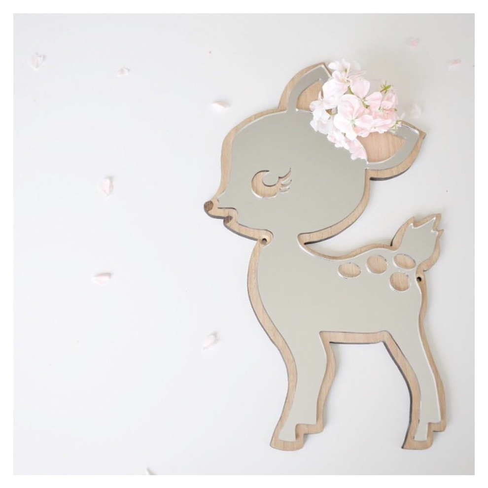 Nordic Style Acrylic Decorative Mirror Cartoon Rabbit Cloud Deer Looking Glass Frame for Home Baby Room Wall Desktop Decoratin