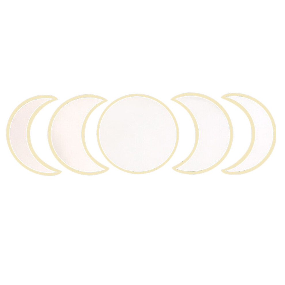 Nordic Style Wooden Moonphase Mirror Set Boho Style Decoration Moon Phase Mirror Set Home Kids Room Decor Moon Phase Wall Mirror