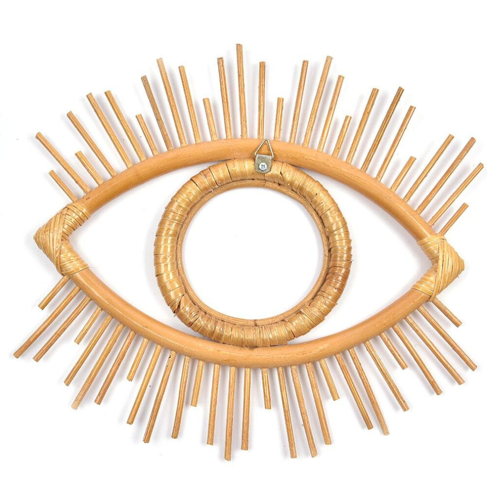 Nordic Wall Hanging Makeup Mirror Holder Rattan Innovative Art Decoration Mirrors Frame for Bathroom Dressing Decorative Mirror