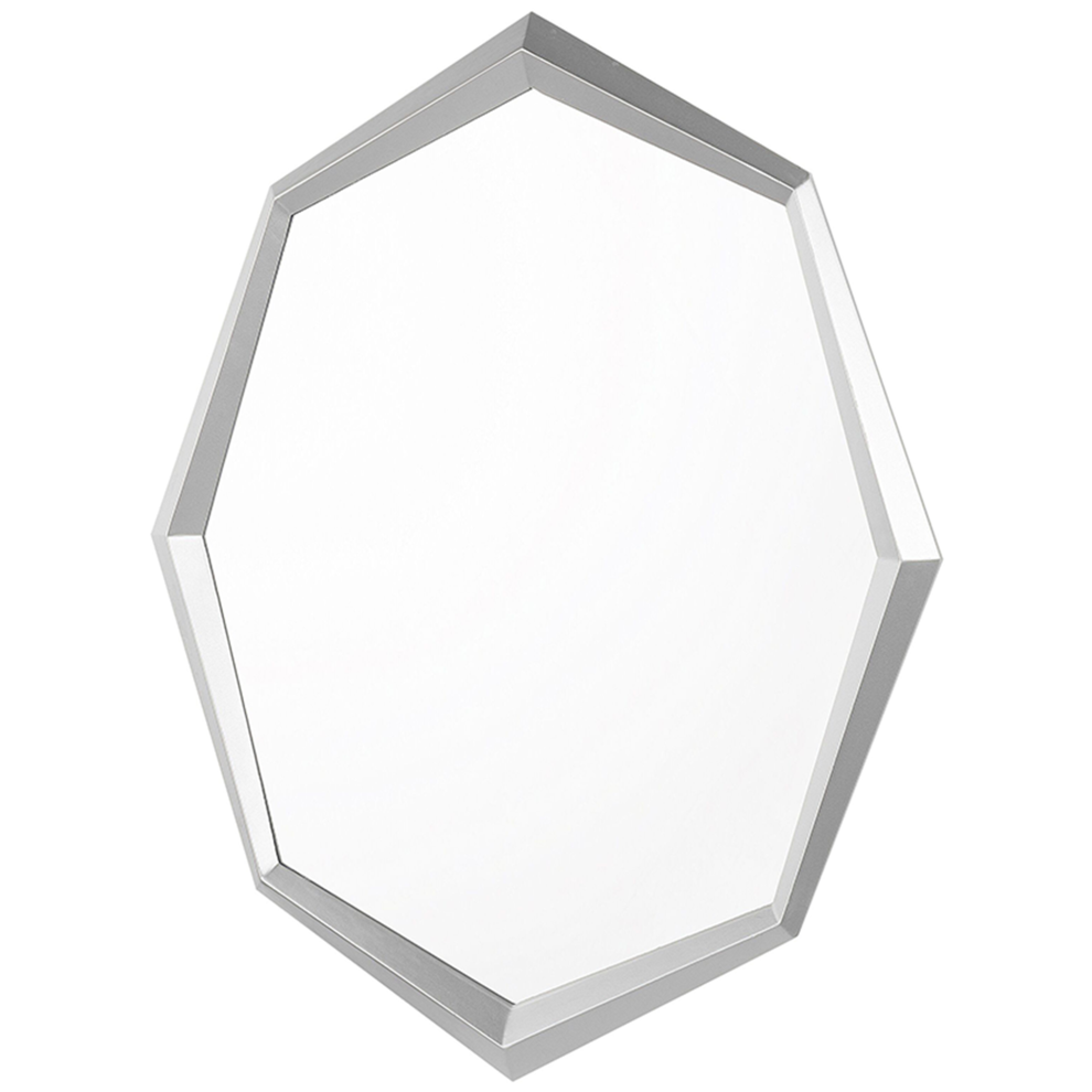 Octagonal Wall Mirror 91 x 66 cm Silver OENO