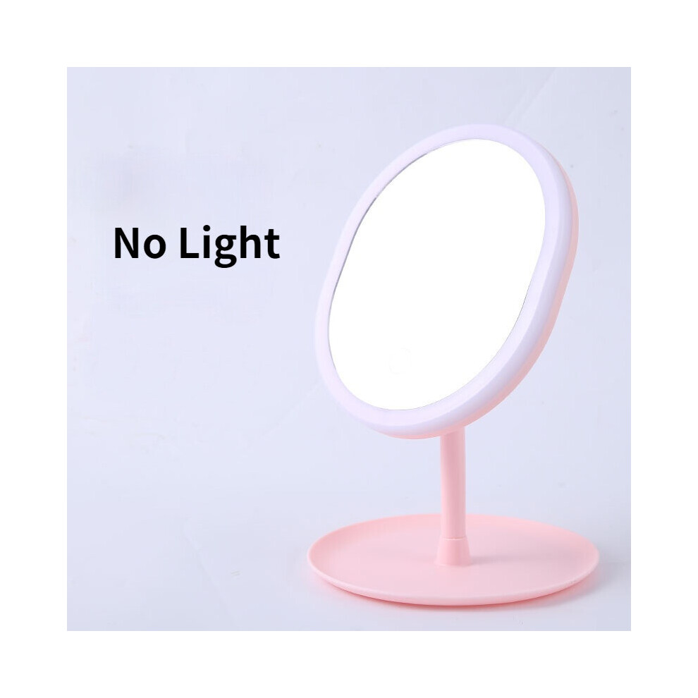 Oval Makeup Mirror with LED Light Intelligent Make-up Mirror Desktop Mirror Smart Rechargeable Beauty Dormitory Mirrors