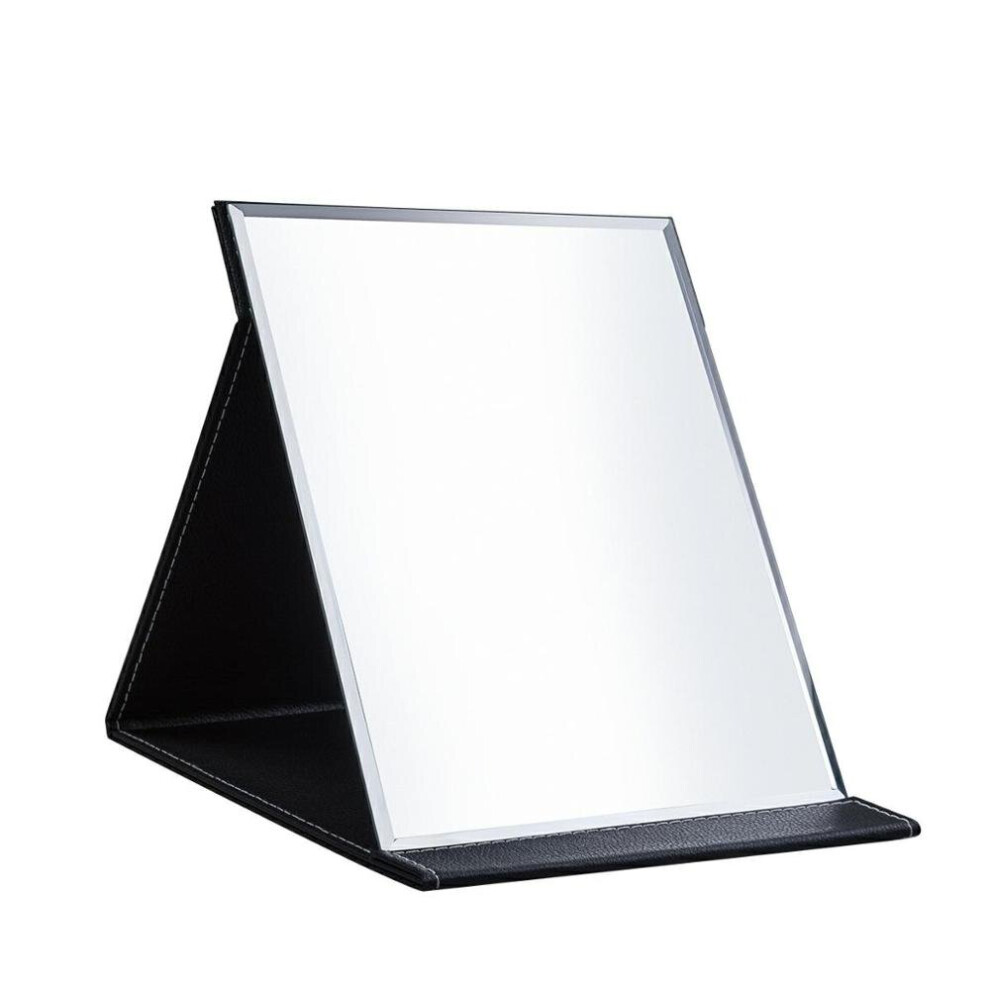 Pink Travel Mirror Foldable Pocket Portable Stainless Steel Rectangular Mirror Makeup Folding Compact Desktop Table Mirror