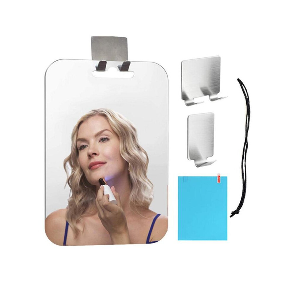 Portable Makeup Mirrors Wall Hangings Shower Mirror Acrylic Anti Fog Mirror With Wall Suction Shower Mirrors Travel Bathroom Use