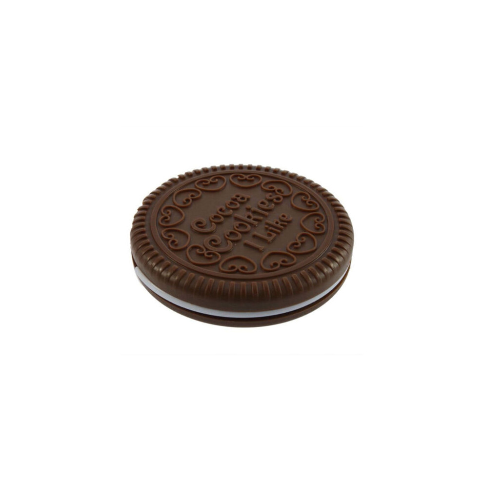 Portable Mini Pocket Cookie Make up Mirror Chocolate Biscuits Compact Mirror with Comb Makeup Folding Mirrors for Gift