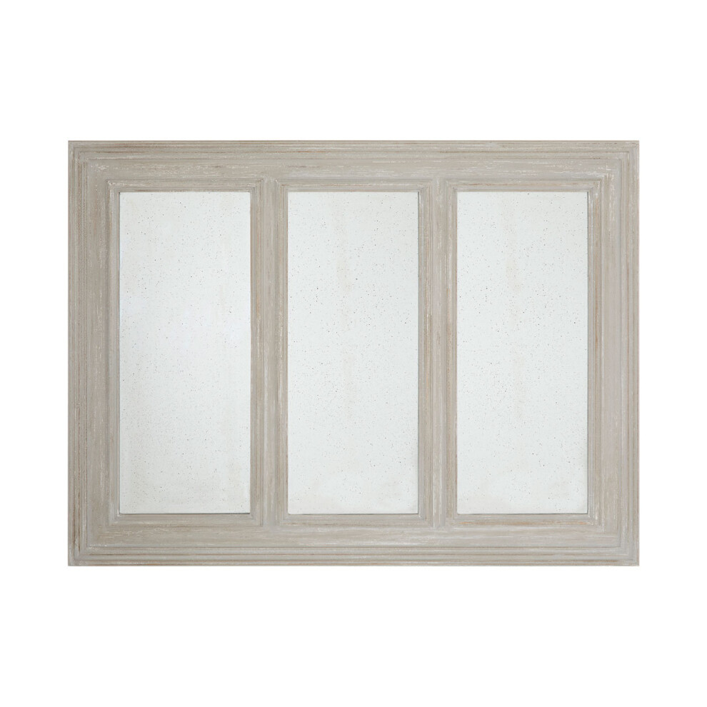 Premier Housewares 3 Section Brown Ash With Gold Frame Wall Mirror For Bedroom / Hallway / Bathroom Minimal and Contemporary w139 x d3.5 x h103cm