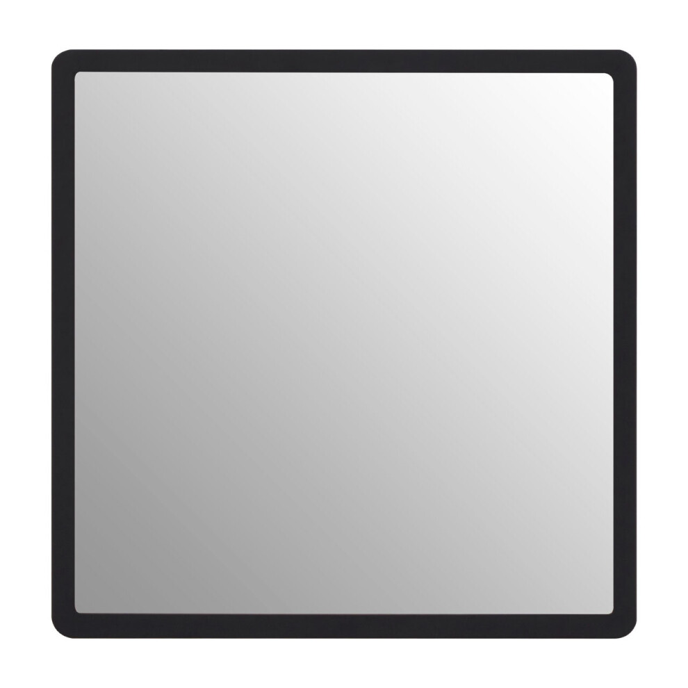 Premier Housewares Large Black Wall Mirror with Gold Edge