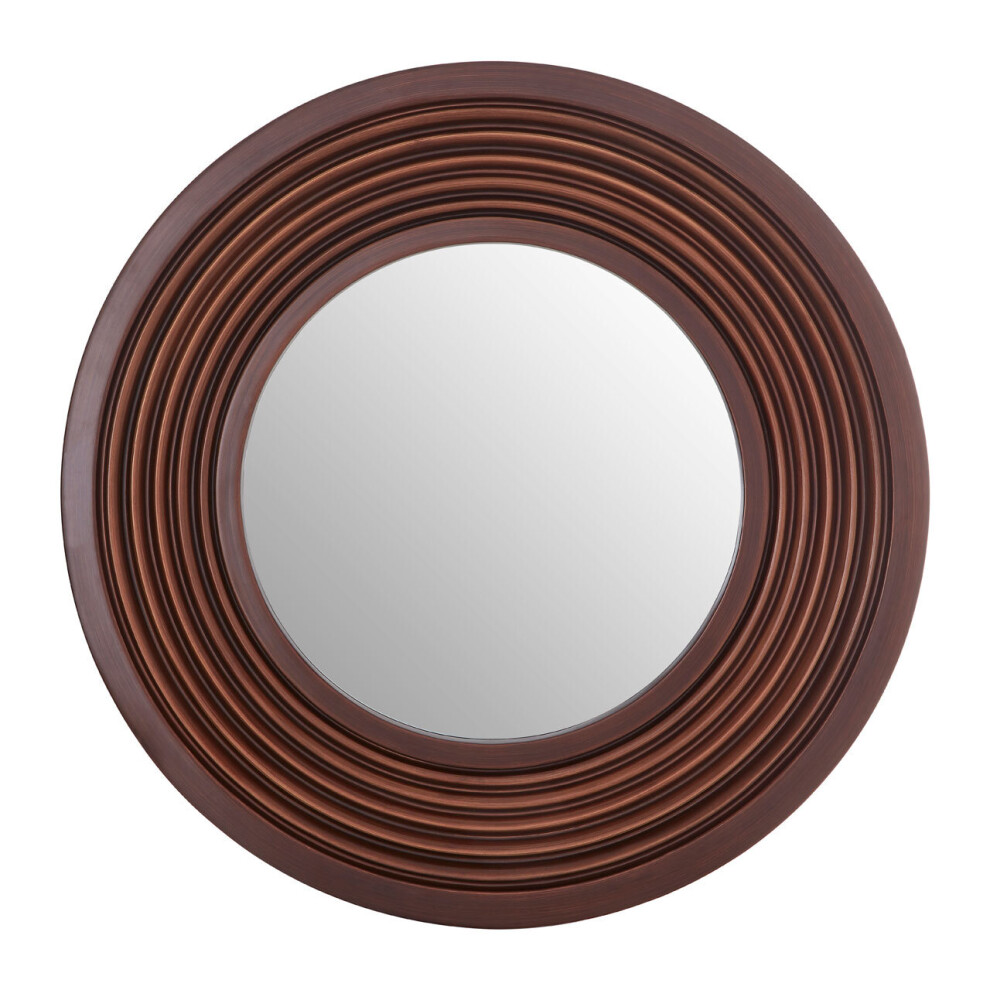 Premier Housewares Oval Wall Mirror/ Brown Mirrors For Bathroom / Bedroom / Garden Walls Fancy Wall Mounted Mirrors For Hallway