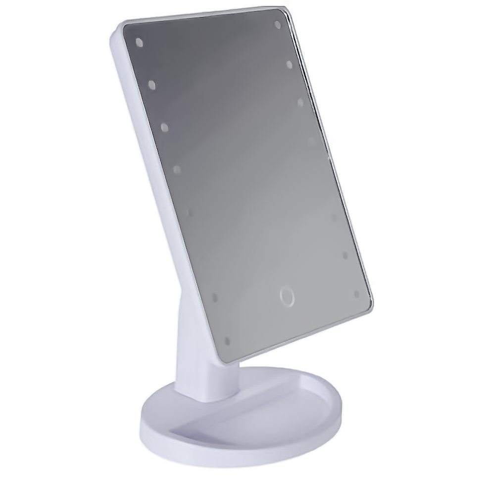 Rammento 21cm Large Vanity Mirror, White - LED