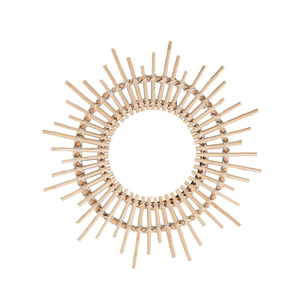 Rattan Innovative Art Decor Round Makeup Mirror Dressing Wall Hanging Mirrors