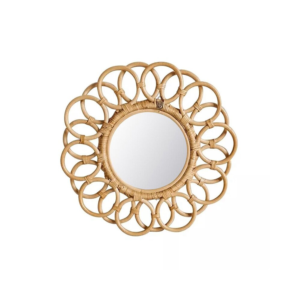 Rattan Mirror Nodic Style Decorative Wall Mirror Creative Art Decoration Round Mirror Wall Hanging Mirror Home Decor