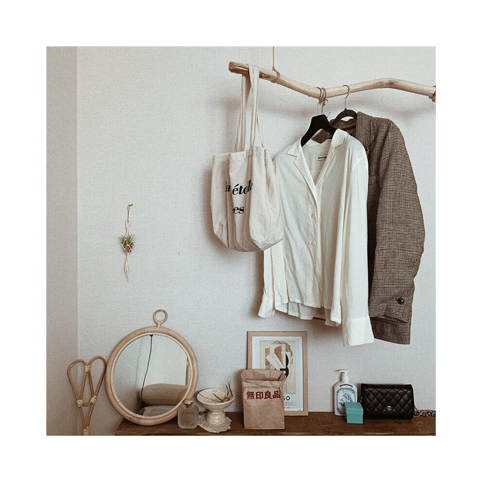 Rattan Wall Mirror Decoration Maison Nordic Japan Style Vintage Home Hanging Decor Round Make Up Mirrors - Image 5