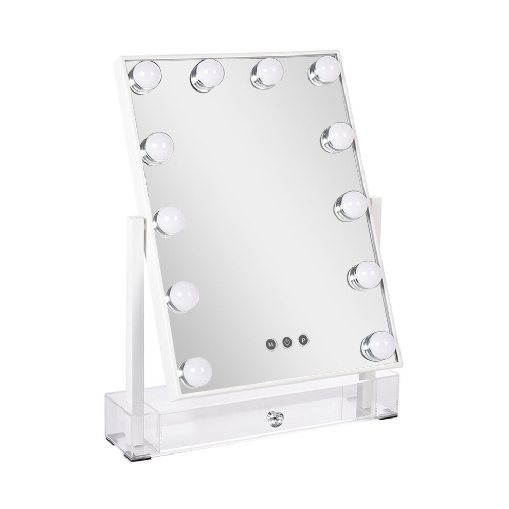 Rectangular Hollywood Dimmable 12LED Vanity Makeup Mirror