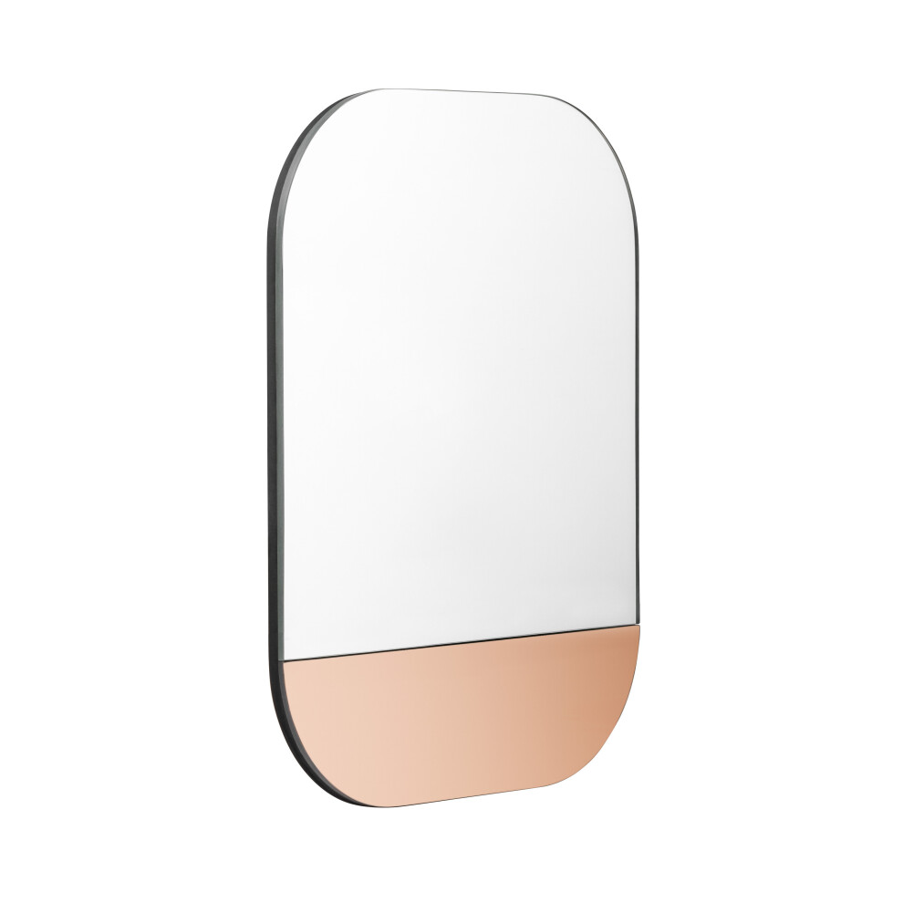 (Rose Gold) Ernie Rectangle Wall Mirror Accent Mirror - Small