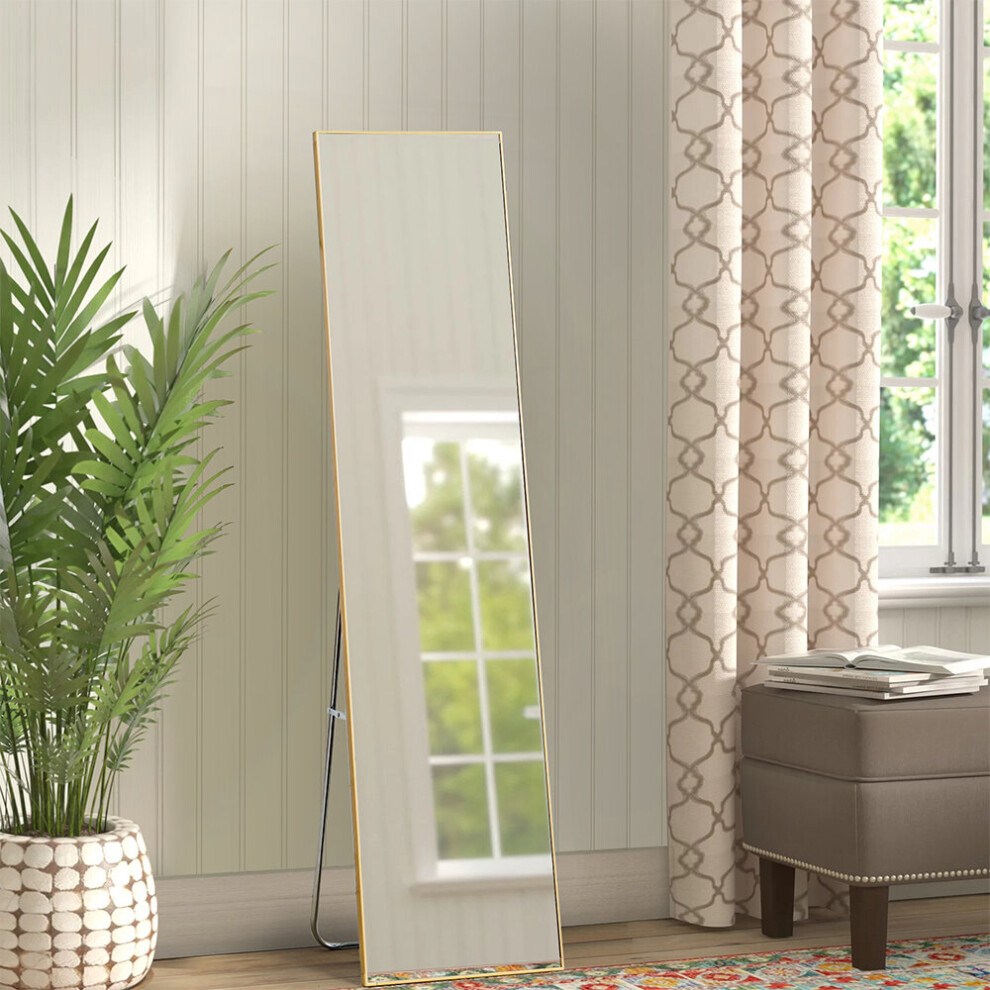 (Rose Gold) Modern Slim Frame Full Length Mirror
