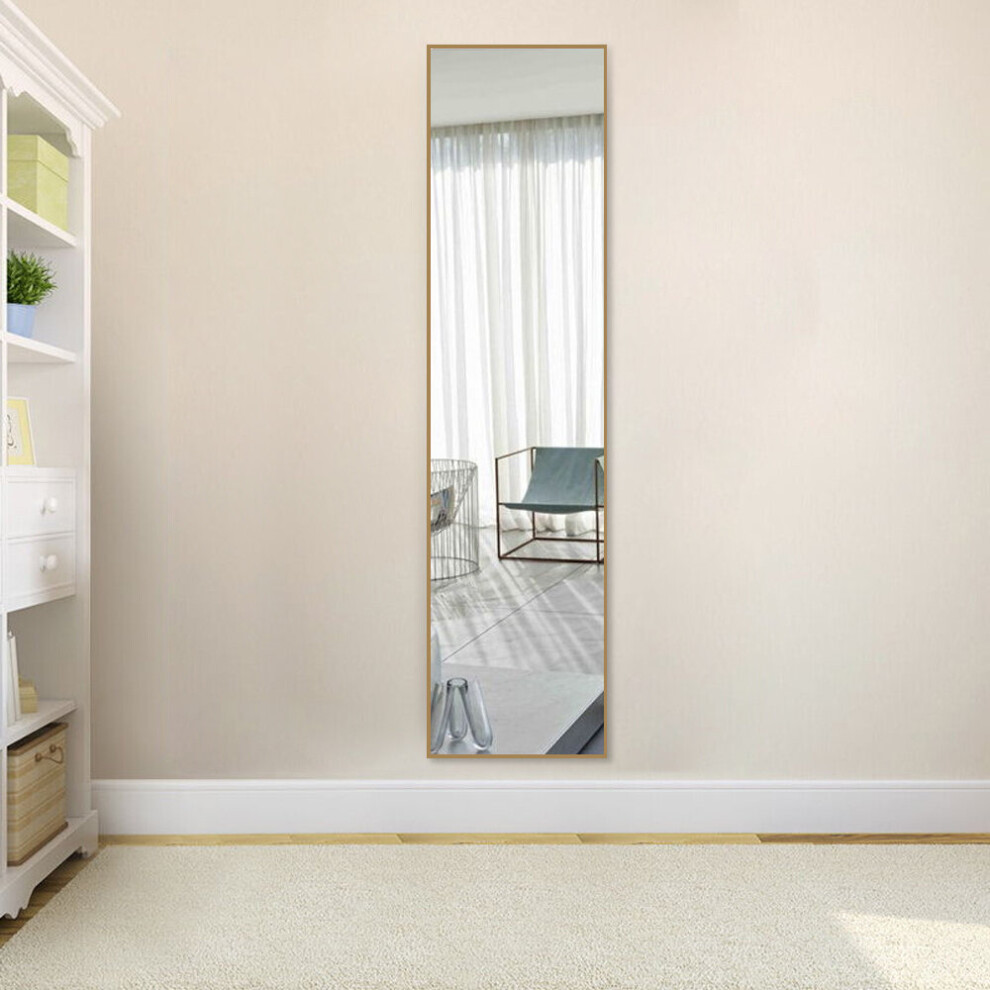 (Rose Gold) Modern Slim Frame Full Length Wall Mirror