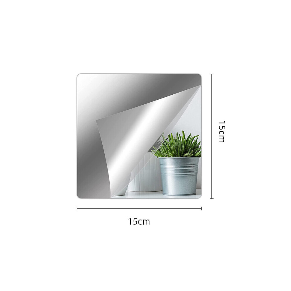 Self Adhesive Acrylic Mirror Flexible Waterproof Stickers Tiles for DIY Art Door Wardrobe Wall Bathroom Decor Home Mirrors Decal