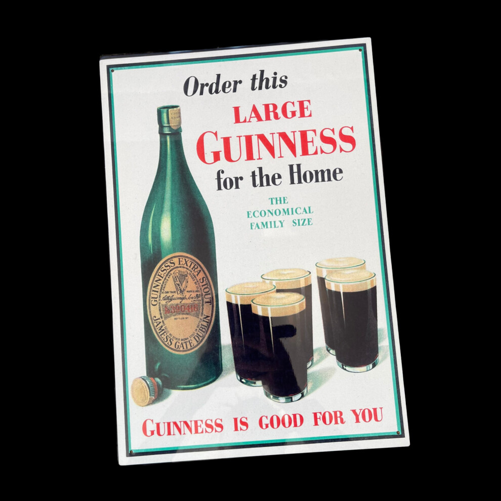 Sign Retro Advertising Large Guinness For Home Vintage Metal Sign