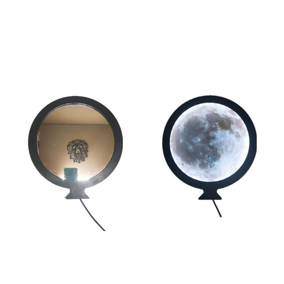 Smart Round Wall Moon Mirror with LED Light Makeup Mirror Bathroom Table Mirror