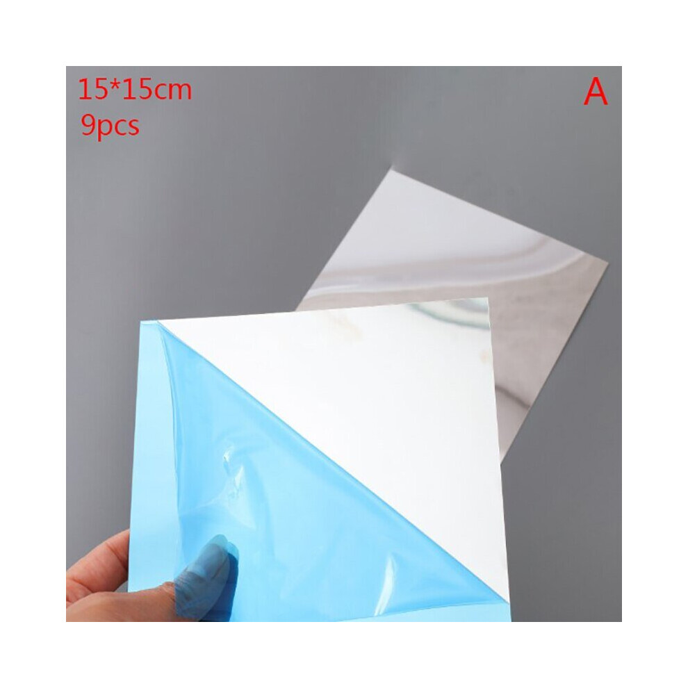 Square Spliced Stickers Self Adhesive Acrylic Mirror Sheets Wall Decals