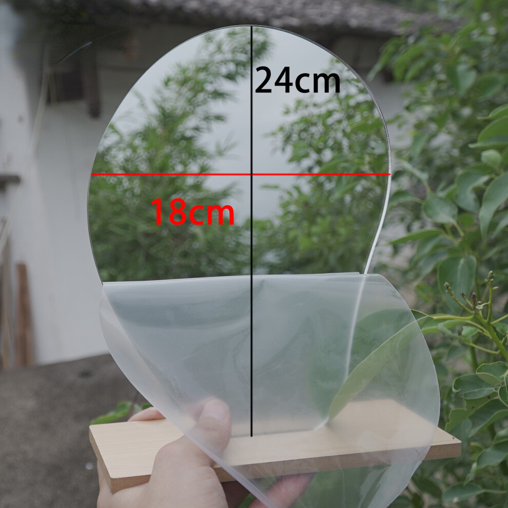Style Makeup Mirror Ins Irregular Acrylic Decorative Mirror Wooden Base Cosmetic Beauty Tools