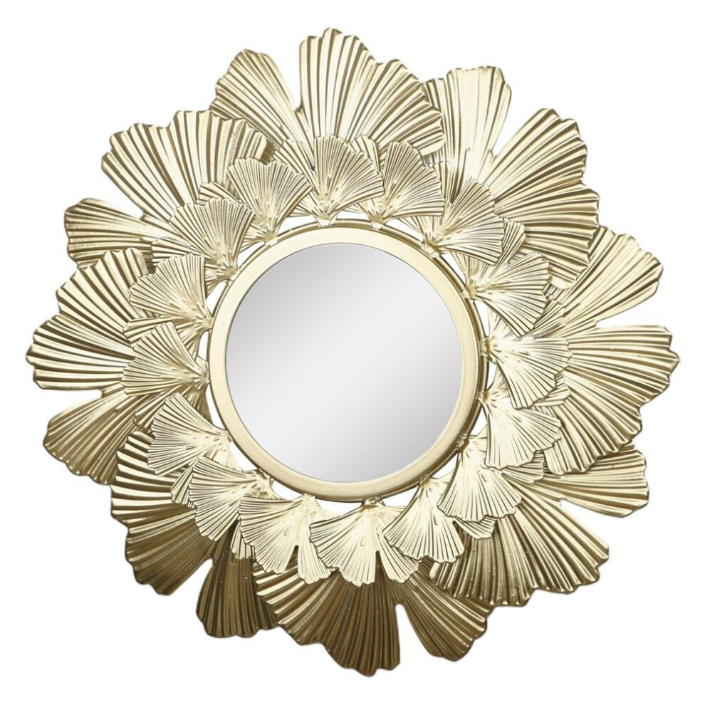 Sun Shape Decorative Mirror Innovative Art Decoration Round Makeup Mirror Dressing Bathroom Embossed Wall Hanging Mirror