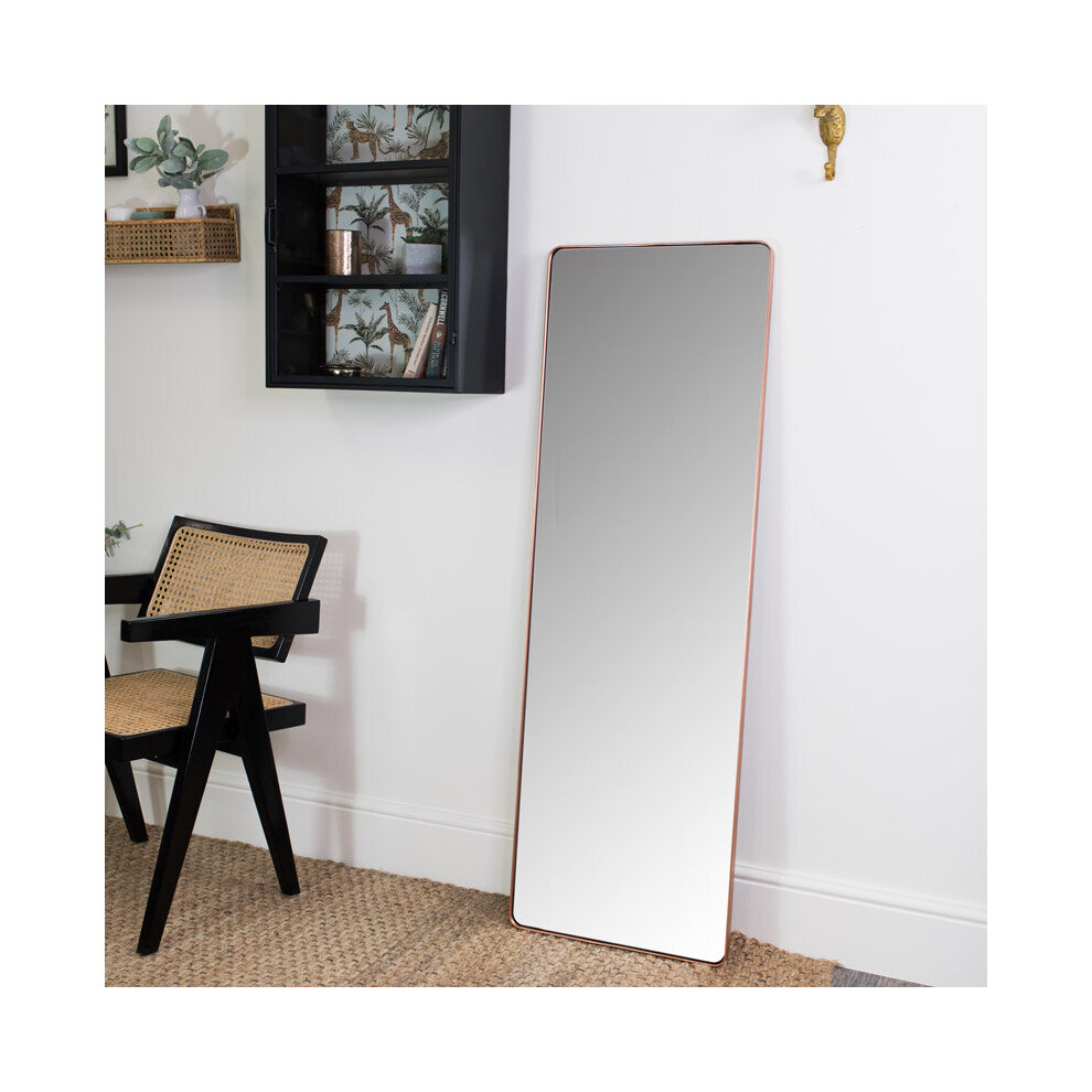 Tall Copper Wall / Floor / Leaner Mirror 47cm x 142cm