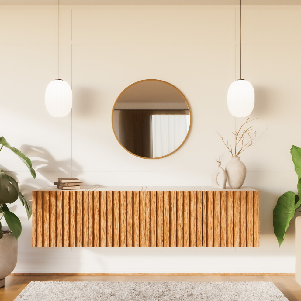 The Style Haus Gold Round Wall Mirror 900mm