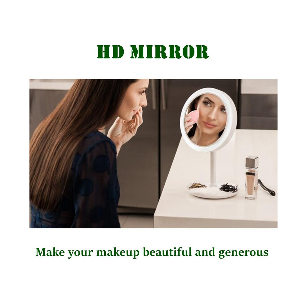 Touch type three in one fan mirror desktop LED makeup mirror light makeup aluminum mirror sweat makeup mirror - Image 2