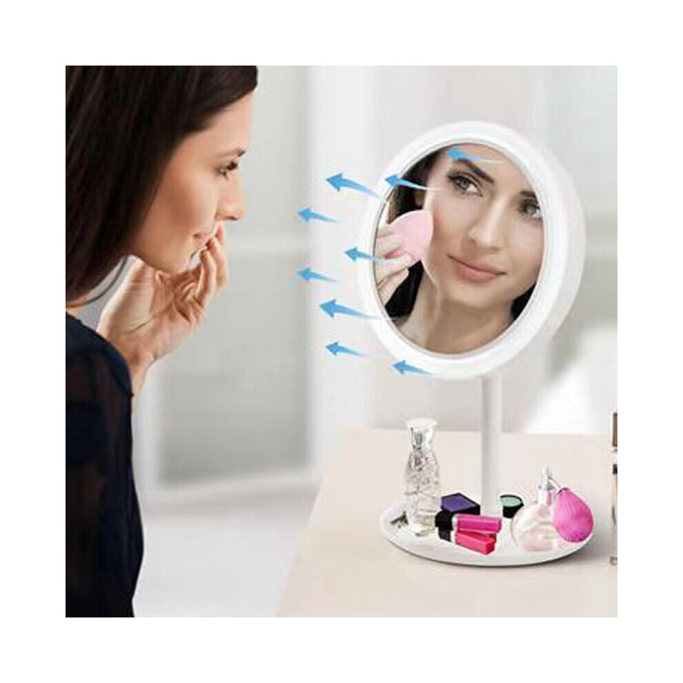 Touch type three in one fan mirror desktop LED makeup mirror light makeup aluminum mirror sweat makeup mirror - Image 6