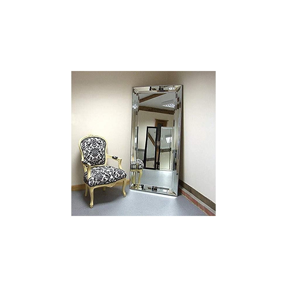 Triple Bevelled Frame Large Leaner Venetian Mirror 5ft5 x 2ft7 165cm X 78cm