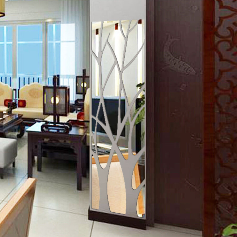US Tree Pattern Mirror Wall Decor Decal Acrylic Sticker Removable Hall Art