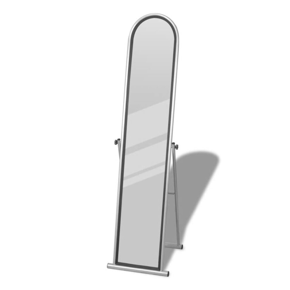 vidaXL Free Standing Floor Mirror Full Length Rectangular Grey Bedroom Vanity