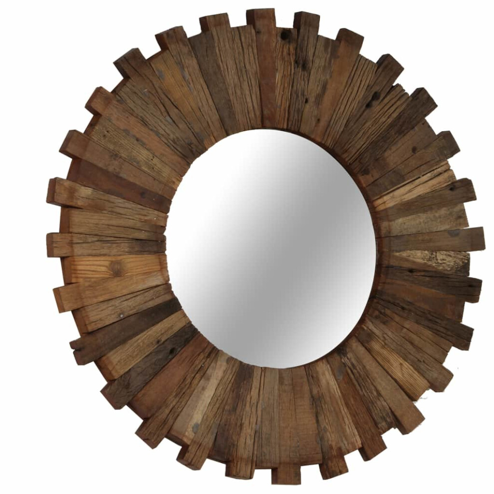 Wall Mirror 50cm Solid Reclaimed Wood Hallway Home Vanity Makeup Decor