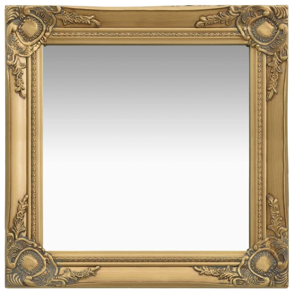 Wall Mirror Baroque Style 50x50 cm Gold