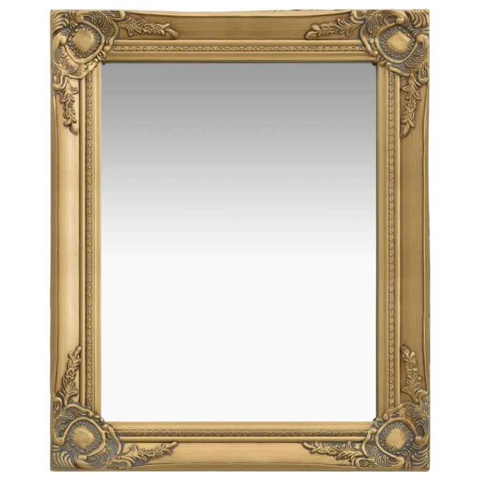 Wall Mirror Baroque Style 50x60 cm Gold