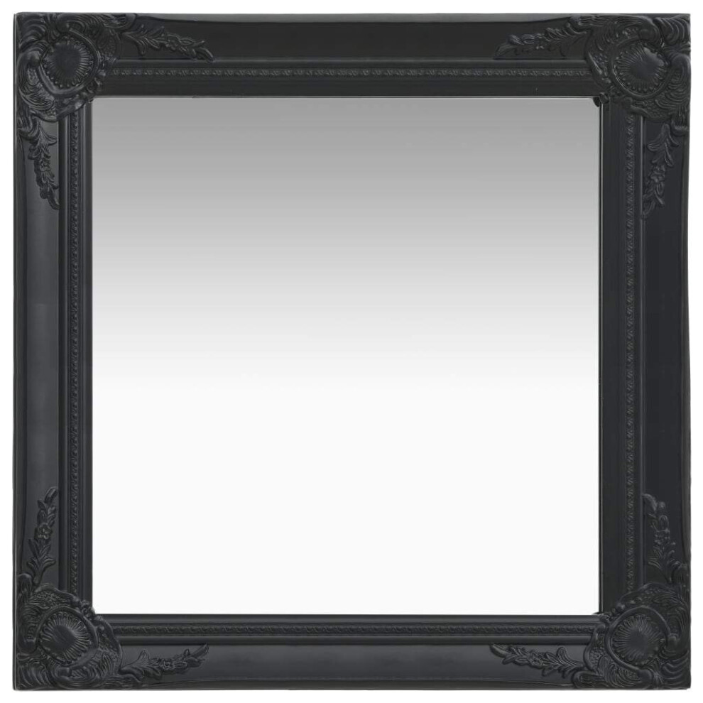 vidaXL Wall Mirror Baroque Style 60x60 cm Black