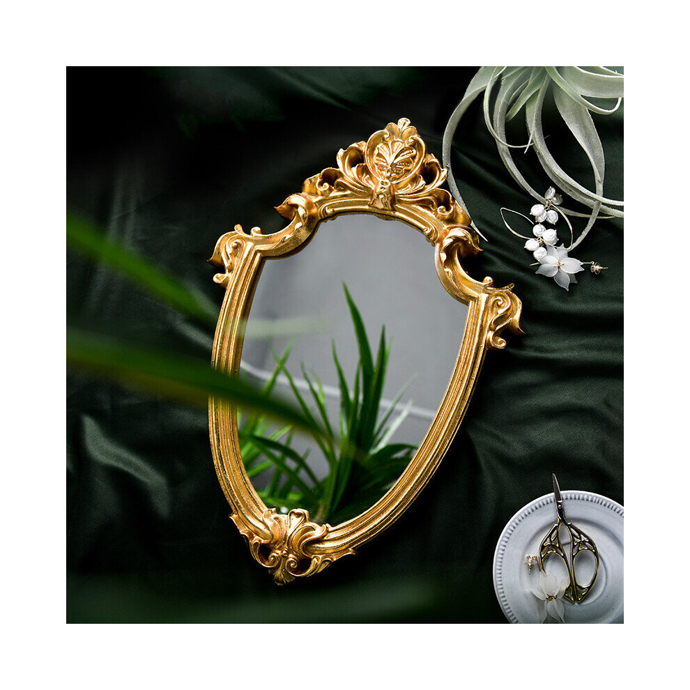 Vintage Embossed Makeup Mirror Room Acsesories Wall Stickers Home Decor Bathroom Mirror - Image 2