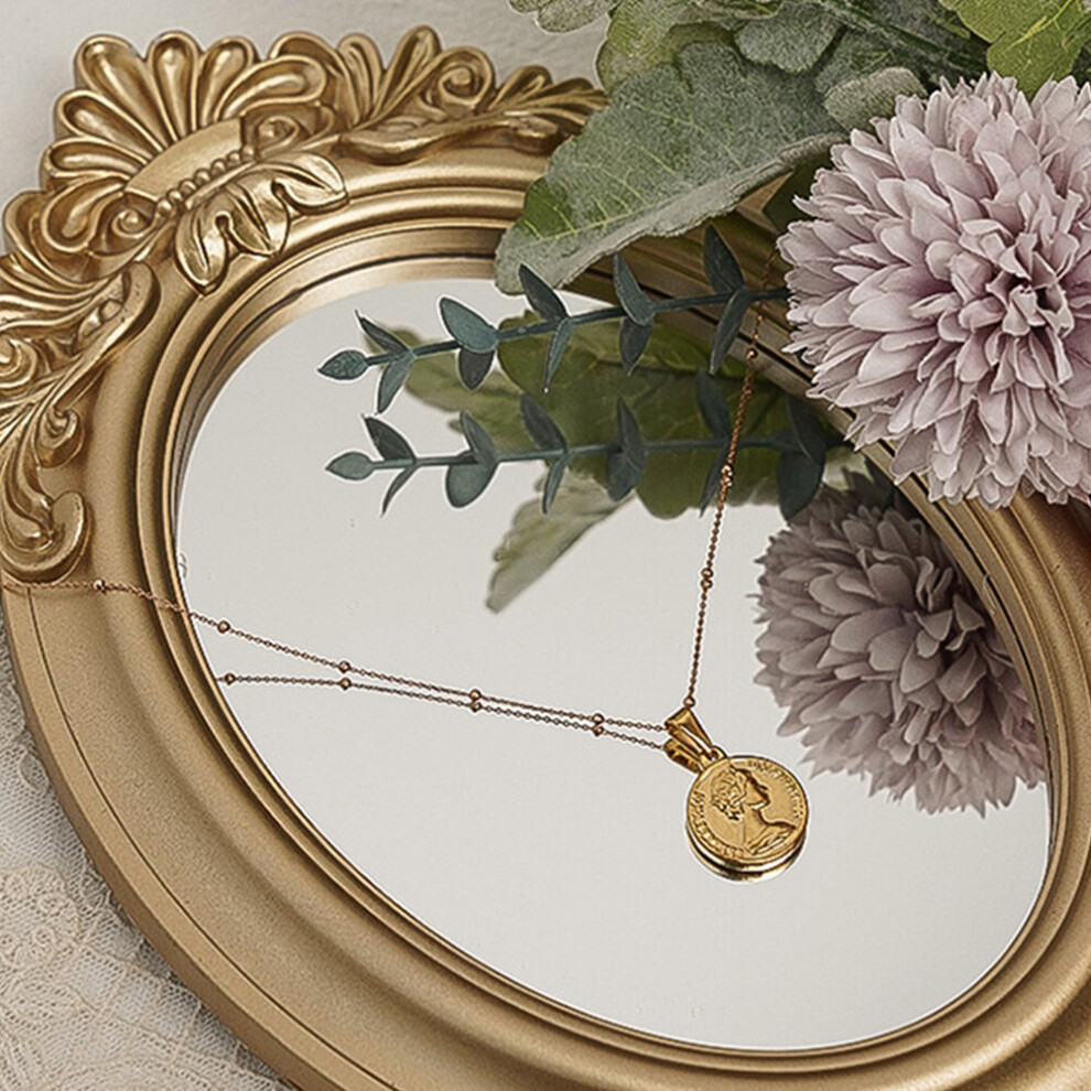 Vintage Makeup Mirror Frame Mirror Decorative Nordic Retro Mirror Tray Photography Prop Decoration Wedding Gift - Image 4