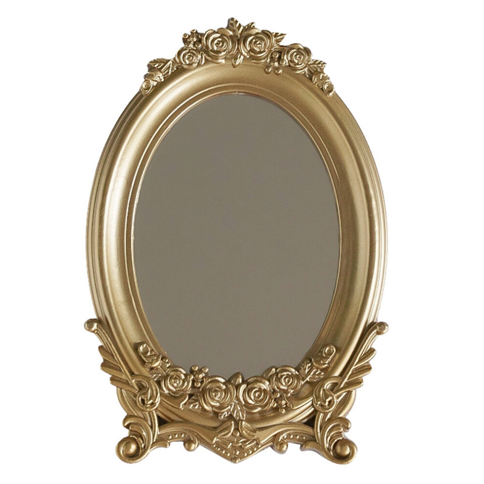 Vintage Makeup Mirror Frame Mirror Decorative Nordic Retro Mirror Tray Photography Prop Decoration Wedding Gift
