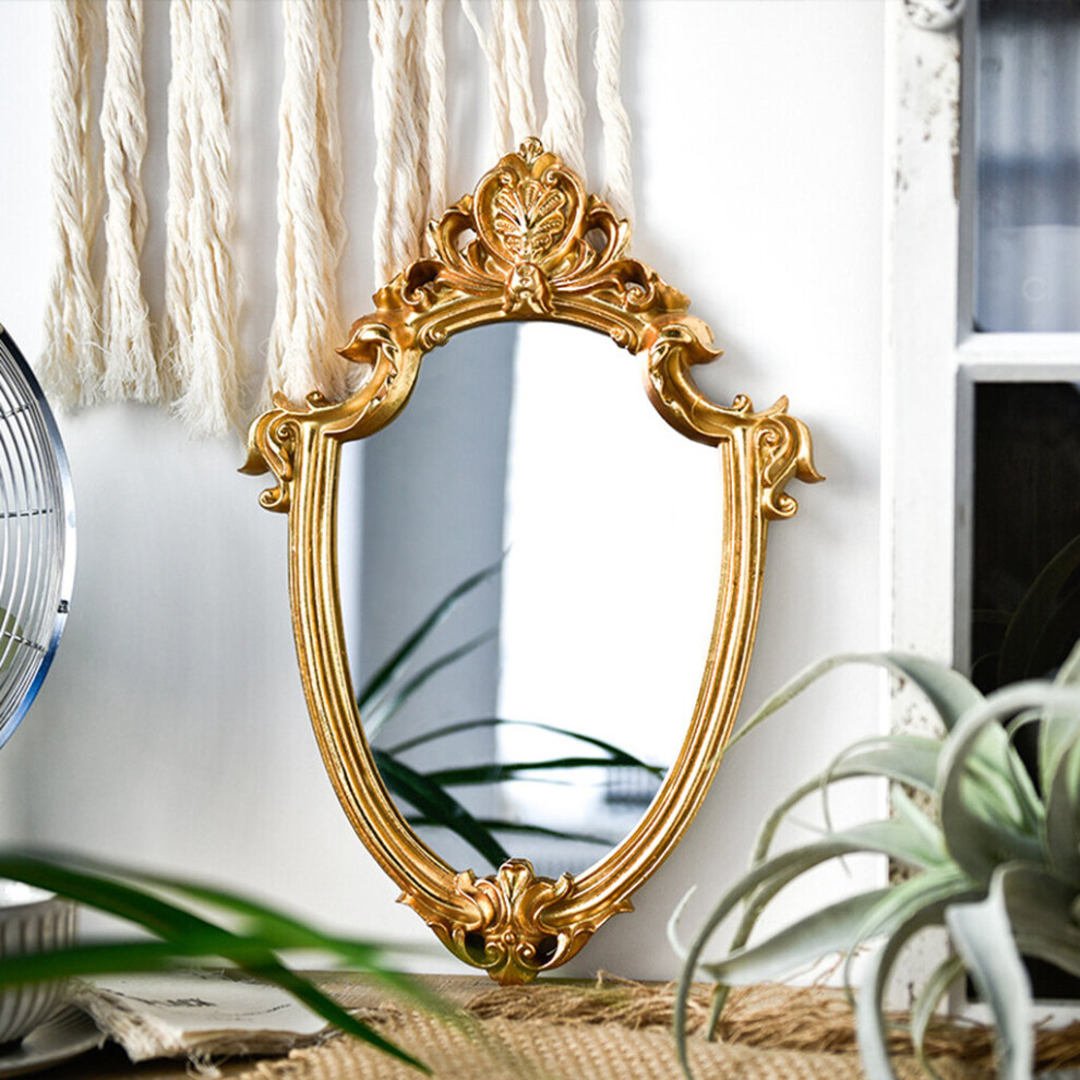 Vintage Makeup Mirror Frame Mirror Decorative Wall Hanging Mirror Small Nordic Retro Decoration Mirror Makeup Wedding Gift - Image 2