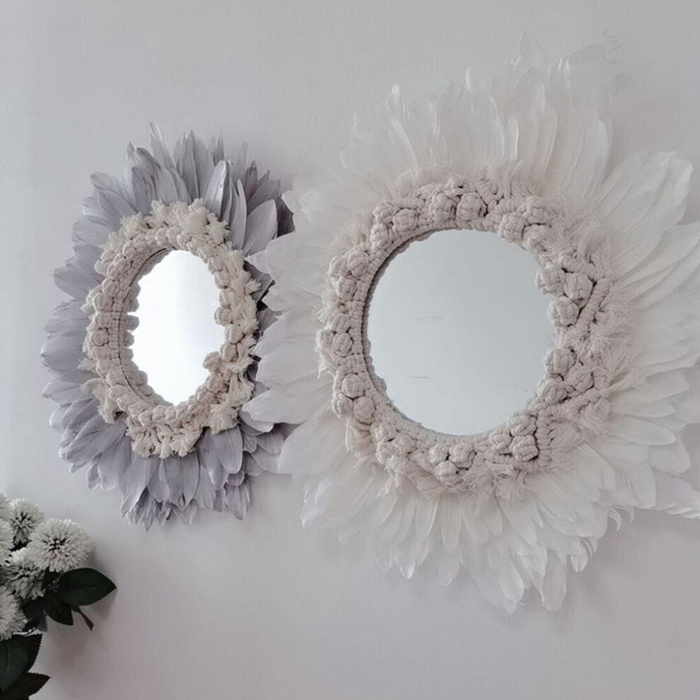 Wall Decoration DIY Mirror Decor Anti-drop Widely Used Acrylic Eye-catching Feather Wall Decor for Home