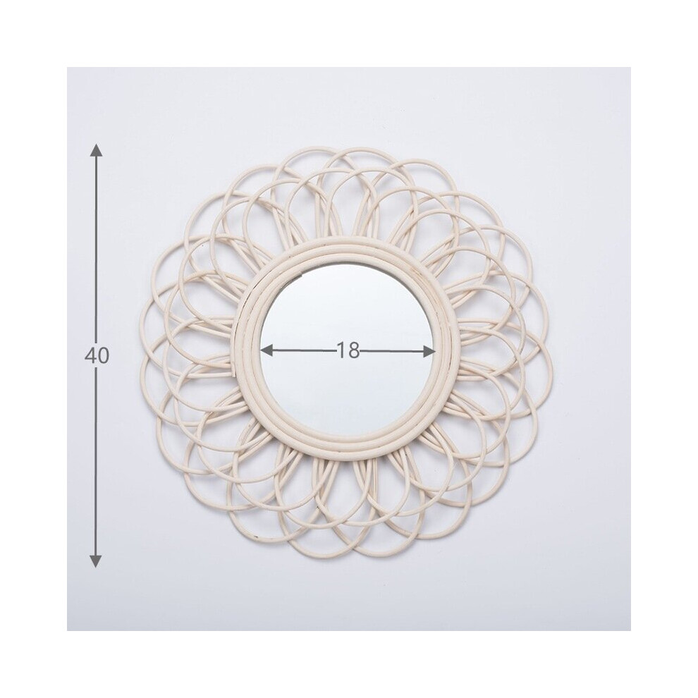 Wall Decorative Mirror Large Solar Flower Wall Decoration Dressing Mirror Home Living Room Retro Wall Hanging Mirror