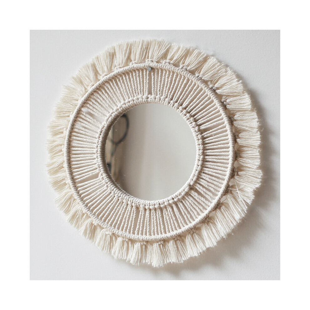 Wall Hanging Mirror Nordic Decor Bohemian Woven Tapestry Bedroom Decor Mirror Wall Decor Child Room Decorative Mirror - Image 3